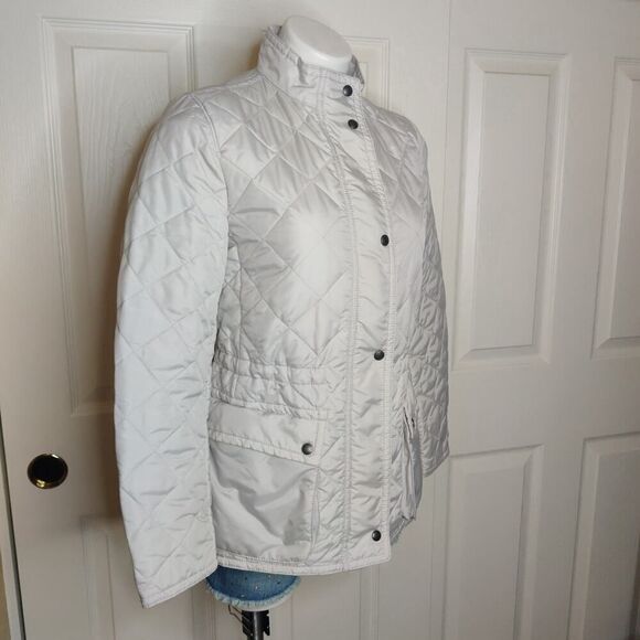 Coach diamond quilted jacket F84993 oyster sz S - Picture 2 of 10